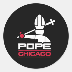 Sticker Rond Da Pope Leo Xiv Shirt Chicago Baseball