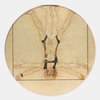 Sticker Rond da Vinci Skydiving