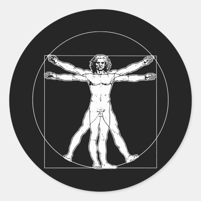 Sticker Rond Da Vinci Vitruve (Devant)