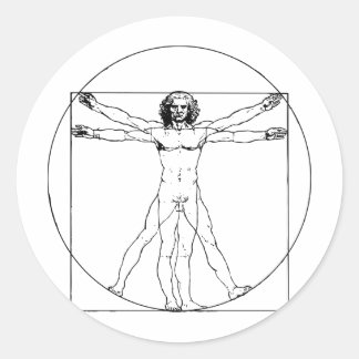 Sticker Rond Da Vinci Vitruve