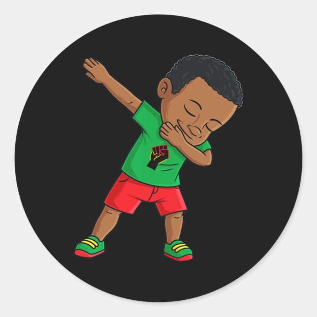 Sticker Rond Dabbing Black King JunetDix Garçons Dab (Devant)
