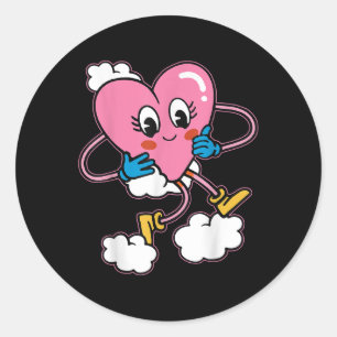 Sticker Rond Dabbing Coeur Saint Valentin Chemise Pour Hommes F