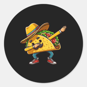 Sticker Rond Dabbing Mexicaine Taco Cinco De Mayo Garçons Homme
