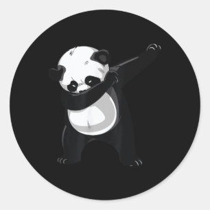 Sticker Rond Dabbing Panda Dab Animal Graphisme Garçons Filles