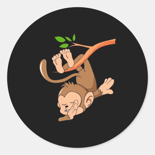 Sticker Rond Dabing Dance Singe (Devant)