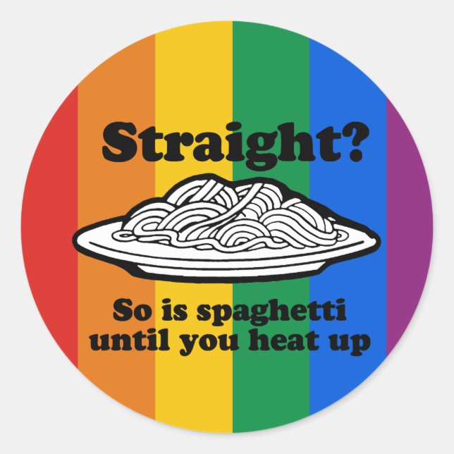 STICKER ROND D'ACCORD ? IL EN VA DE MÊME DE SPAGHETTI JUSQU'À C (Devant)