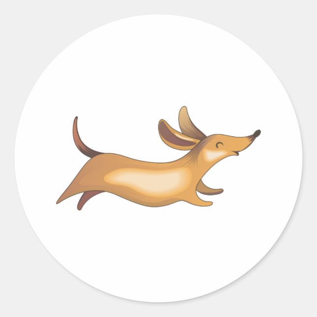 STICKER ROND DACHSHING (Devant)