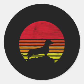 Sticker Rond Dachshund
