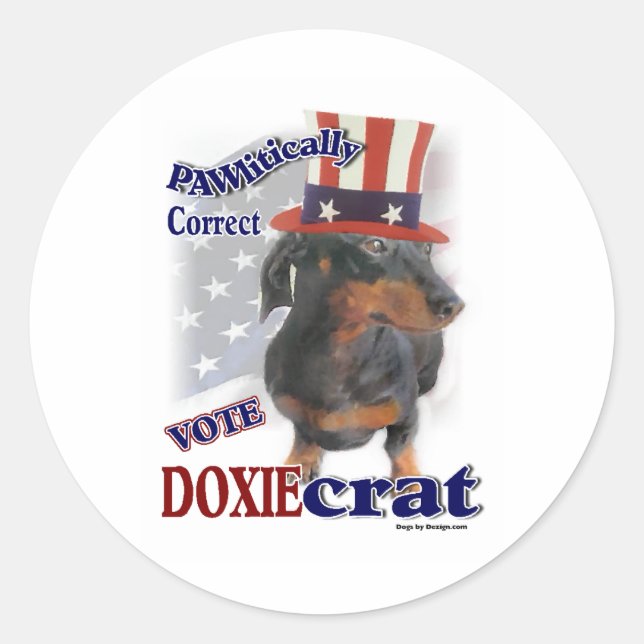 Sticker Rond Dachshund Gifts (Devant)