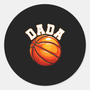 Sticker Rond Dada de la famille de basketball du garçon du prem