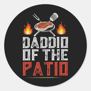 Sticker Rond Daddio Du Patio Bbq