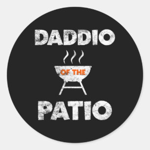 Sticker Rond Daddio Du Patio Grill Daddy Grilling Juillet