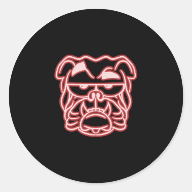 Sticker Rond Daddy Chien Maman Dogfather Amoureux des chiens Fr (Devant)
