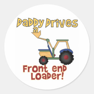 Sticker Rond Daddy conduit un chargeur frontal
