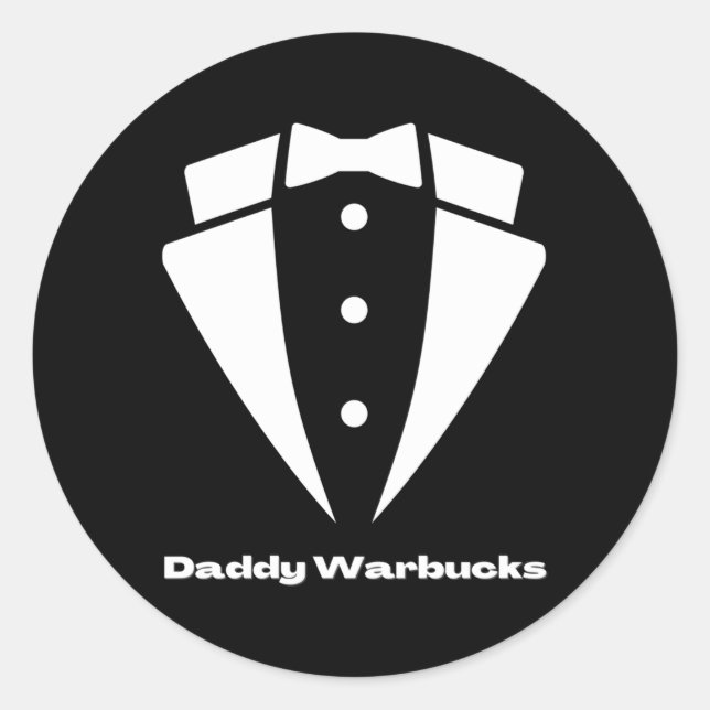 Sticker Rond Daddy Warbucks D'Annie Tuxedo (Devant)