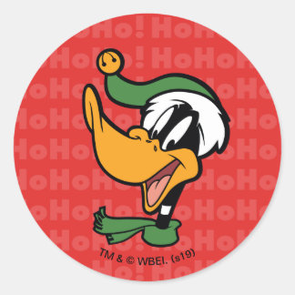 Sticker Rond DAFFY DUCK™ "Happy Holi-Daze"