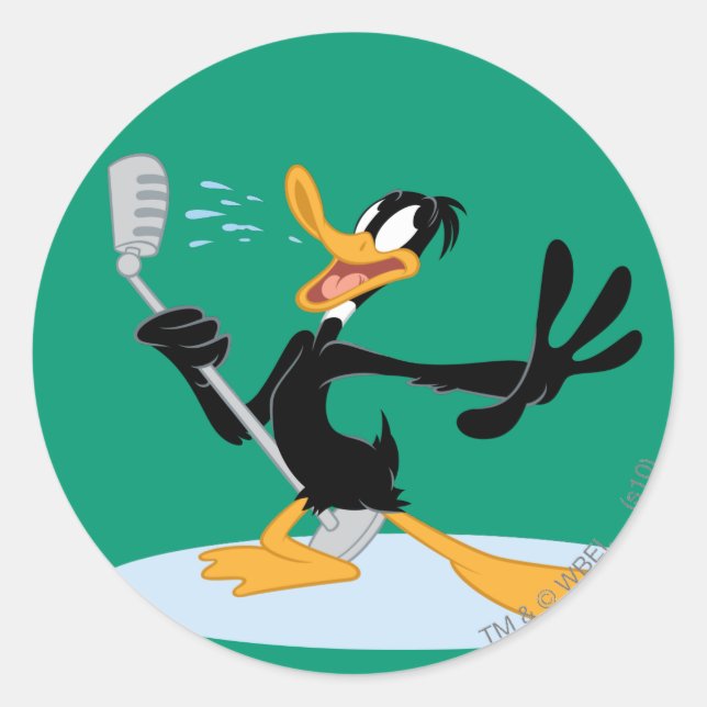 Sticker Rond DAFFY DUCK™ Singing (Devant)