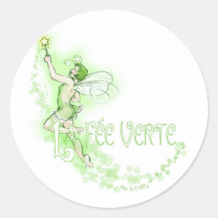 Sticker Rond Dainty Absinthe La Fee Verte I