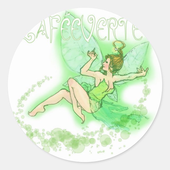 Sticker Rond Dainty Absinthe La Fee Verte II (Devant)