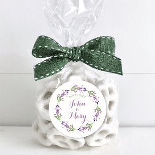 Sticker Rond Dainty Foliage Aquarelle Mariage de couronne