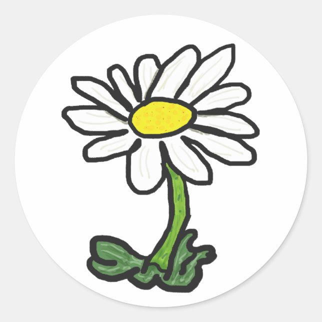 Sticker Rond Daisy (Devant)