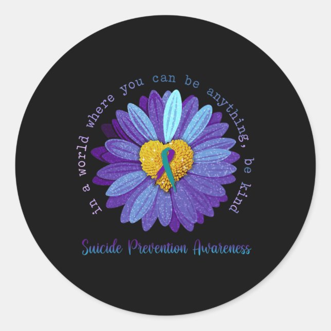 Sticker Rond Daisy Be Genre Prévention Suicide Sensibilisation  (Devant)
