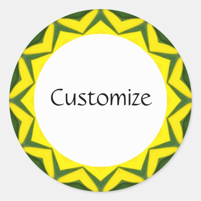 Sticker Rond Daisy Mandala Modèle 39 (Devant)