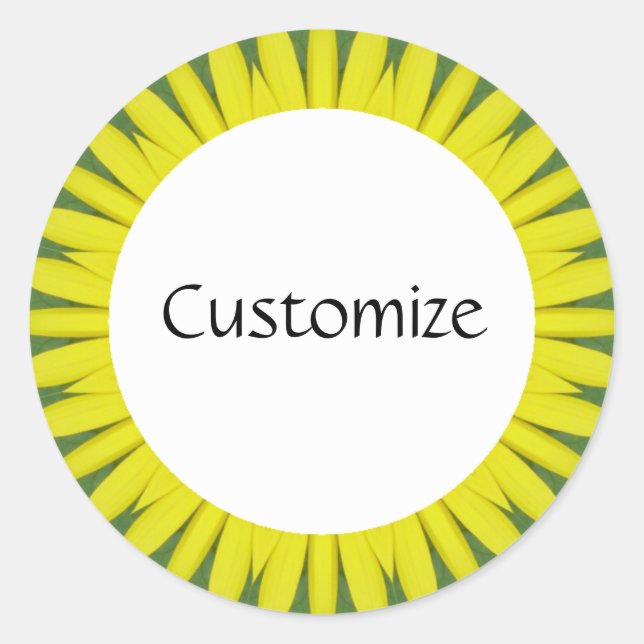 Sticker Rond Daisy Mandala Modèle 40 (Devant)