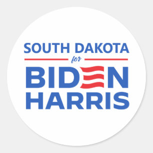 Sticker Rond Dakota du Sud pour Biden Harris