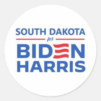 Sticker Rond Dakota du Sud pour Biden Harris