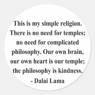 Sticker Rond dalai lama citation 6a