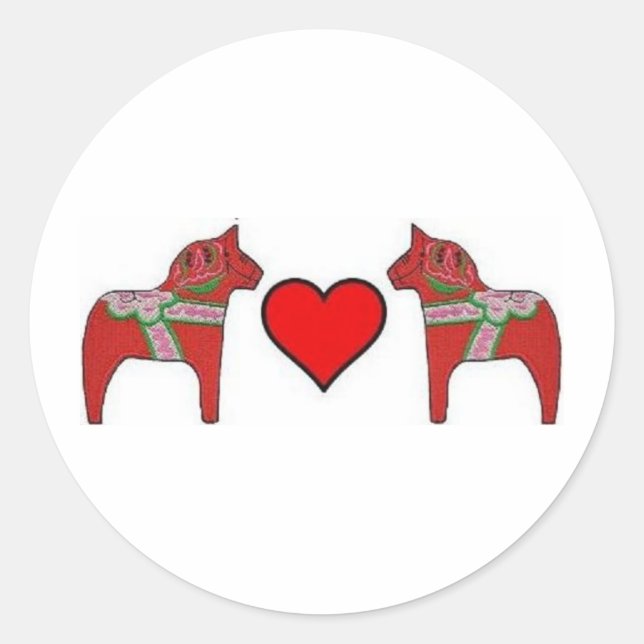 Sticker Rond Dalas et Coeurs (Devant)