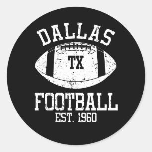 Sticker Rond Dallas Fan Cadeau cadeau cadeau de football