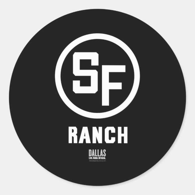 Sticker Rond Dallas Série Tv Southfork Ranch (Devant)