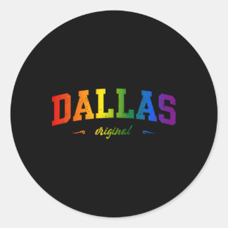 Sticker Rond Dallas Texas Lgbtqai