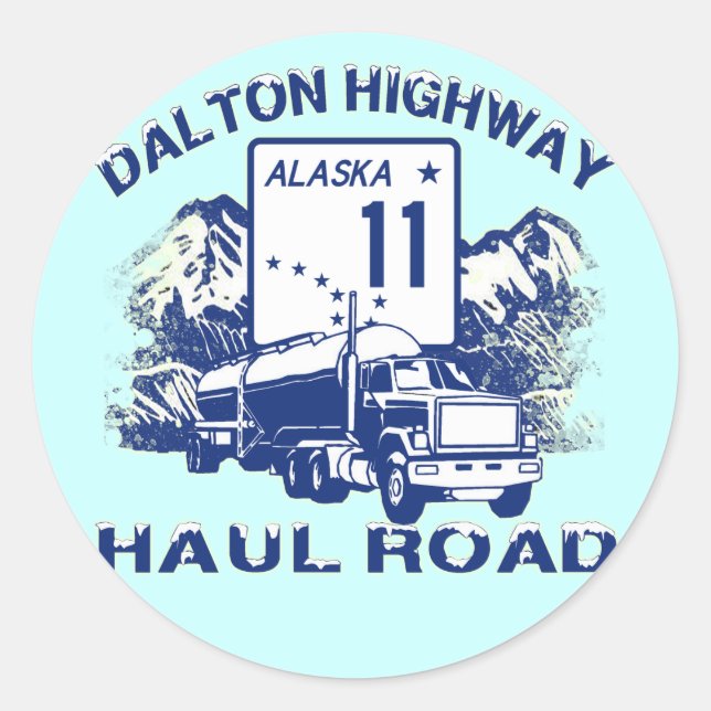 STICKER ROND DALTON HIGHWAY HAUL ROAD (Devant)