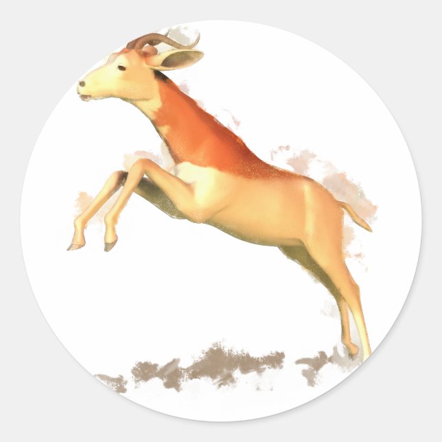 Sticker Rond Dama Gazelle (Devant)