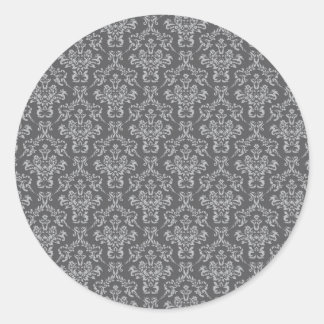 Sticker Rond Damas en gris