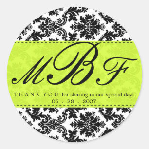 Sticker Rond Damas et chaux