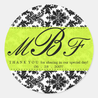 Sticker Rond Damas et chaux