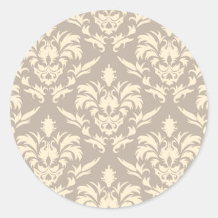 Sticker Rond Damask 2