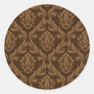 Sticker Rond Damask arrière - plan 2
