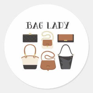 Sticker Rond Dame de sac