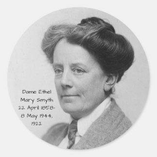 Sticker Rond Dame Ethel Mary Smyth, 1922