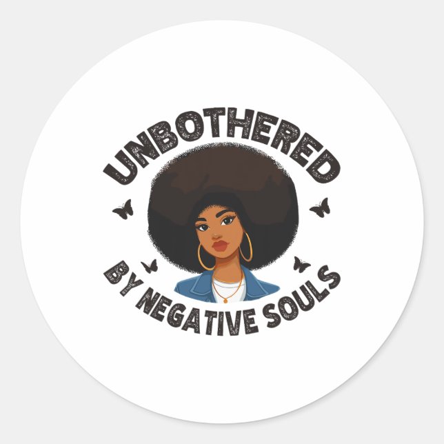 Sticker Rond Dames afro-américaines Sy Black Queen (Devant)