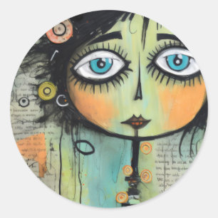 Sticker Rond Dames Artistiques 8