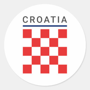 Sticker Rond Damier croate