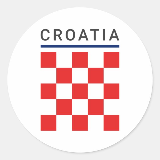 Sticker Rond Damier croate (Devant)