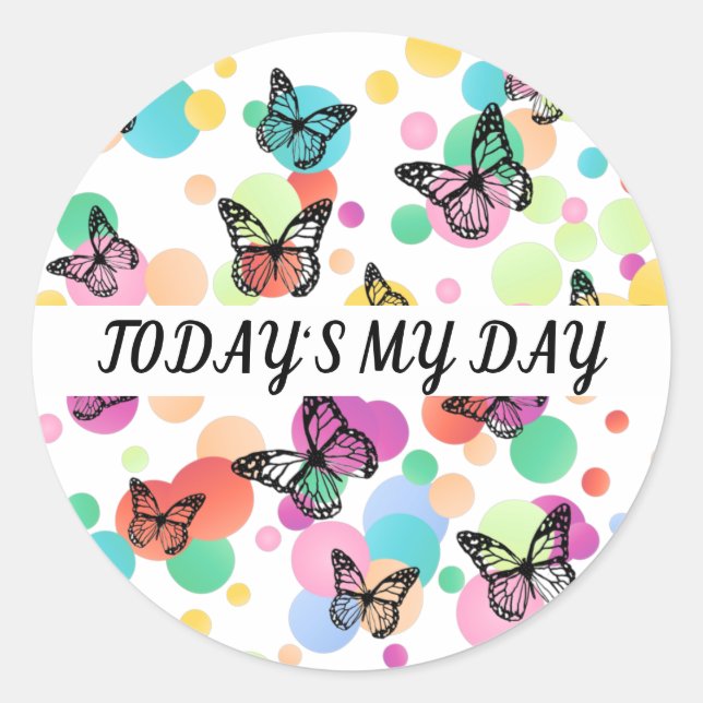 Sticker Rond Dance butterflies Garden (Devant)