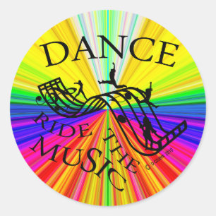 Sticker Rond Dance Ride the Music !
